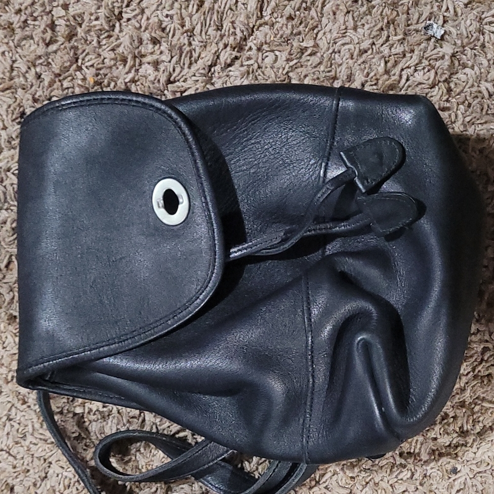 Coach leather backpack
